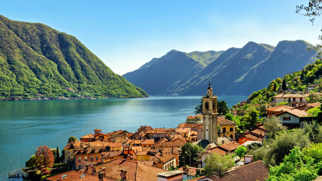 Обои картинки фото lake como, italy, города, - пейзажи, lake, como