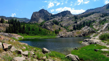 обоя lake lillian, big cottonwood canyon, minnesota, природа, реки, озера, lake, lillian, big, cottonwood, canyon