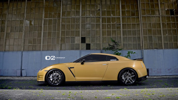 Картинка автомобили nissan datsun gt-r yellow ares