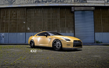 Картинка автомобили nissan datsun gt-r yellow ares