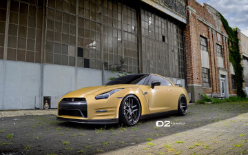 Картинка автомобили nissan datsun yellow ares gt-r