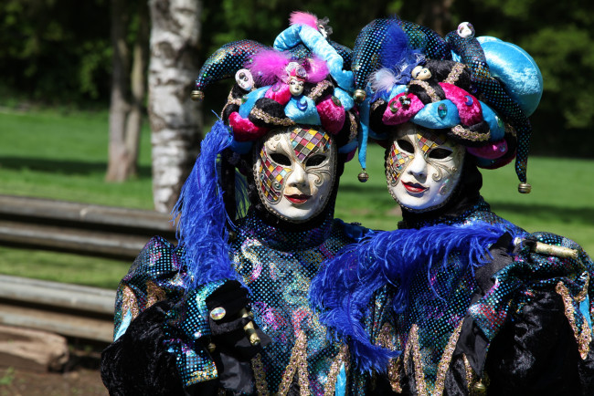 Обои картинки фото разное, маски, карнавальные, костюмы, венеция, карнавал