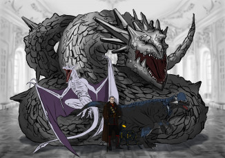 Картинка рисованные кино волк взгляд мужчина дракон