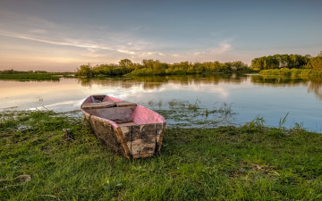Картинка корабли лодки +шлюпки польша бебжанский национальный парк лес озеро лодка