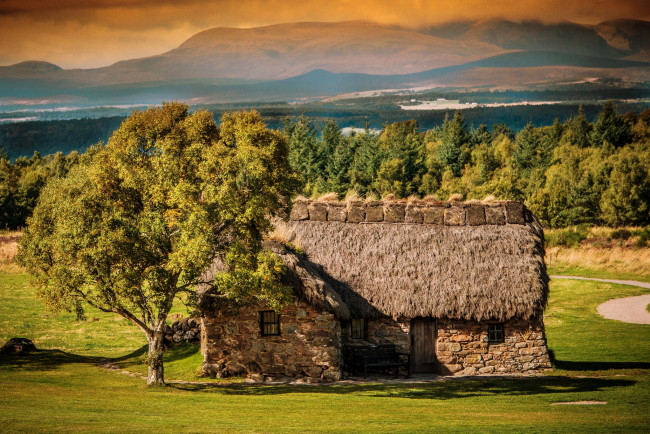 Обои картинки фото каллоден шотландия, разное, сооружения,  постройки, scotland, culloden, шотландия, каллоден, пейзаж, дом