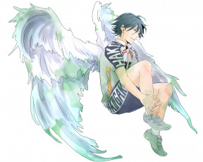 Картинка аниме yowamushi+pedal ангел парень