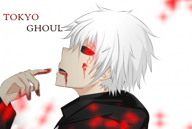 Обои картинки фото аниме, tokyo ghoul, канеки