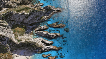 Картинка природа побережье вода скалы панорама