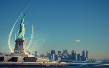 Картинка города нью-йорк+ сша озаряющая мир
