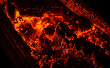 Картинка природа огонь угли пламя