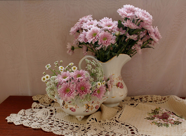 Обои картинки фото цветы, хризантемы, натюрморт