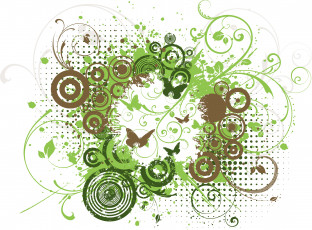 Картинка векторная+графика животные+ animals фон butterflies grunge floral абстракция design текстура
