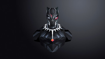 Картинка рисованное минимализм черный фон костюм арт маска Чёрная пантера black panther marvel комикс