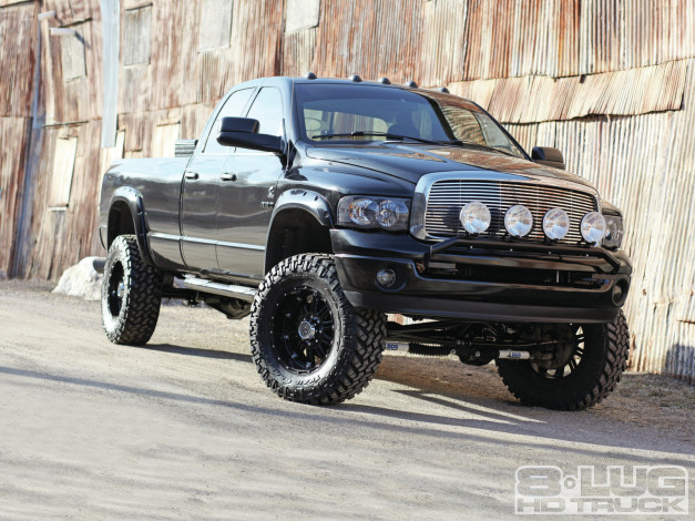 Обои картинки фото 2005, dodge, ram, 3500, asphalt, annihilator, автомобили, custom, pick, up