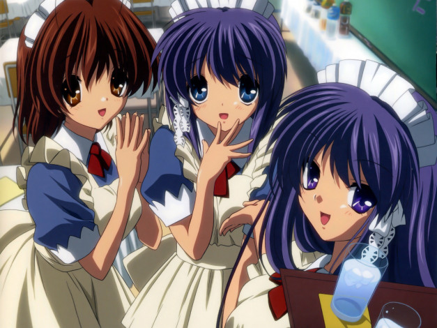 Обои картинки фото аниме, clannad, девушки