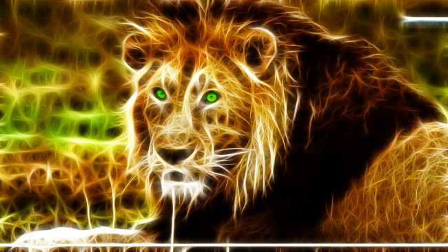 Обои картинки фото 3д, графика, animals, животные, лев