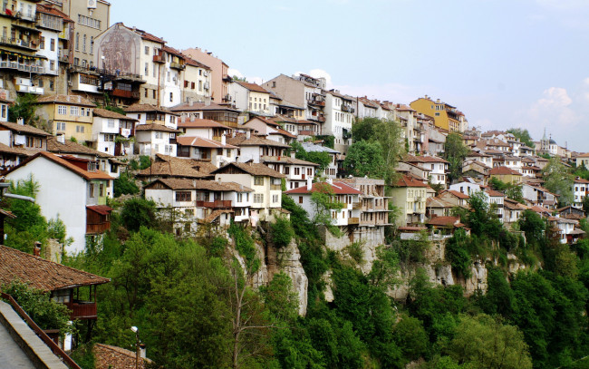 Обои картинки фото veliko, tarnovo, bulgaria, города, панорамы, здания