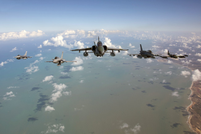 Обои картинки фото авиация, боевые, самолёты, f-5e