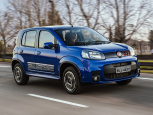 обоя автомобили, fiat, 2014г, sporting, синий, uno