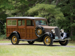 Картинка автомобили классика 1933г ford v8 station wagon 40-860 коричневый