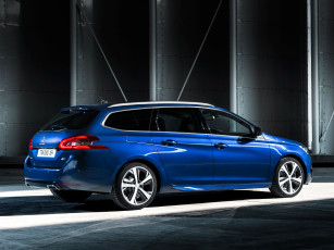 обоя автомобили, peugeot, 308, gt, 2014г, синий