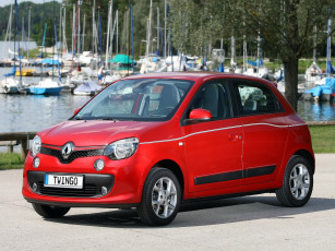 Картинка автомобили renault красный 2014г twingo