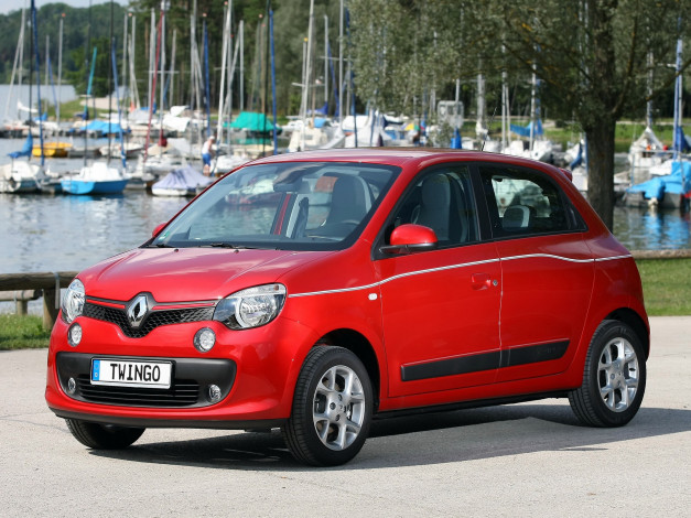 Обои картинки фото автомобили, renault, красный, 2014г, twingo