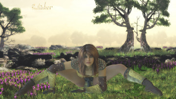 Картинка 3д+графика фантазия+ fantasy девушка взгляд фон поза