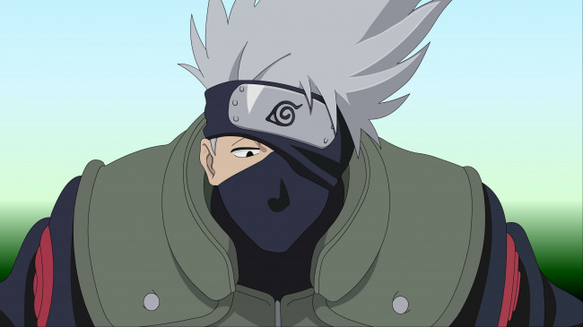 Обои картинки фото аниме, naruto, kakashi, фон, взгляд, мальчик