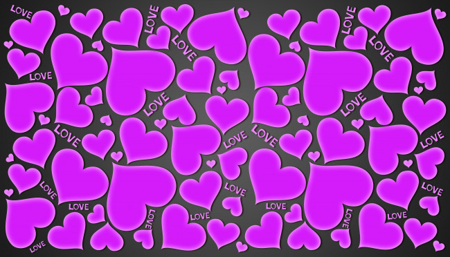 Обои картинки фото праздничные, день святого валентина,  сердечки,  любовь, love, gradient, hearts, purple, background, сердечки