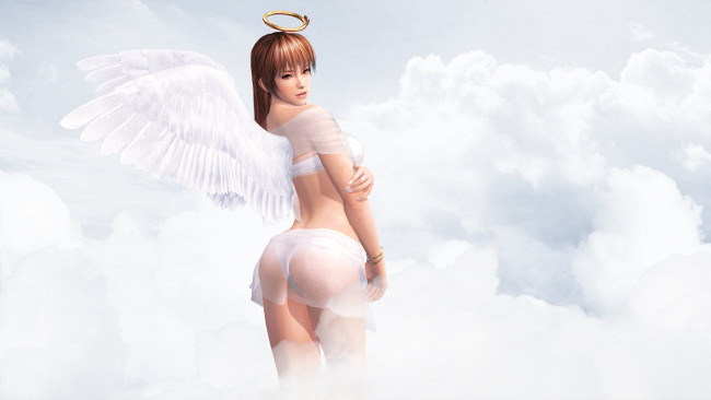 Обои картинки фото 3д графика, ангел , angel, девушка, ангел, фон, взгляд