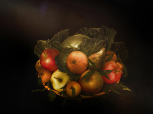 Картинка еда фрукты +ягоды груши яблоки десерт