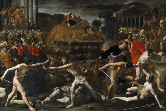 Картинка рисованное живопись джованни ланфранко картина похороны римского императора