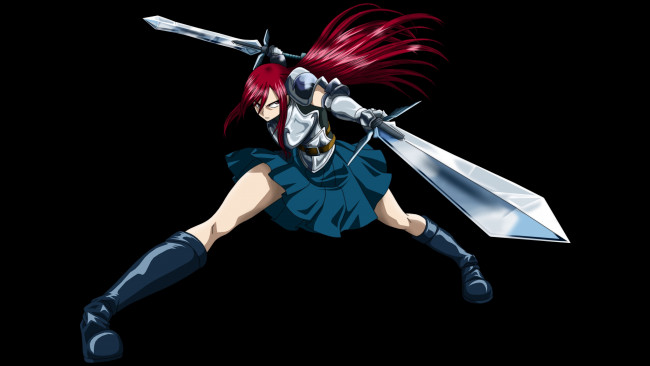 Обои картинки фото аниме, fairy tail, erza