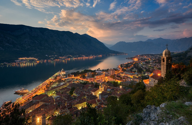 Обои картинки фото kotor bay, города, - панорамы, простор