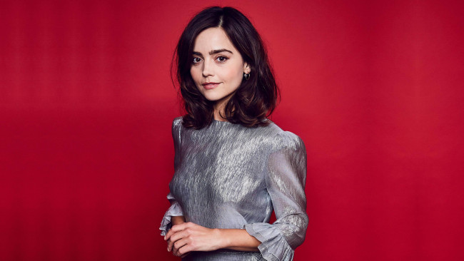 Обои картинки фото девушки, jenna coleman, брюнетка, платье