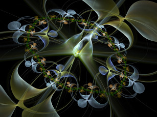 Картинка 3д графика fractal фракталы узор фрактал тёмный