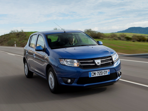 Обои картинки фото автомобили, dacia, 2012г, синий, sandero