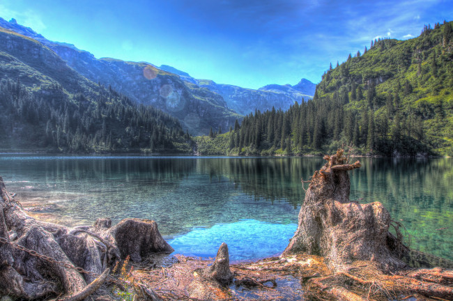 Обои картинки фото природа, реки, озера, лес, горы, озеро