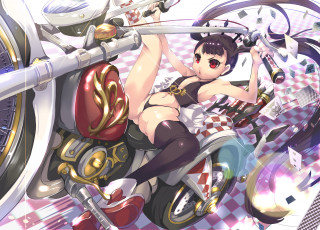 Картинка аниме оружие +техника +технологии мотоцикл armadillo-tokage эротика девочка