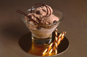 Картинка еда мороженое +десерты лакомство шоколадное креманка