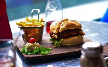 Картинка еда бутерброды +гамбургеры +канапе котлета булочка гамбургер фри картофель