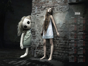 Картинка календари девушки кукла стена