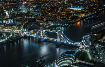 Картинка london города лондон+ великобритания панорама река