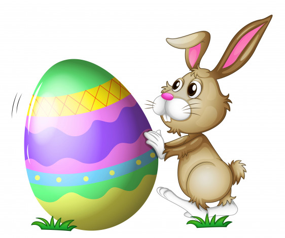 Обои картинки фото праздничные, пасха, кролик, яйца