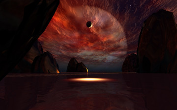 Картинка 3д+графика атмосфера настроение+ atmosphere+ +mood+ поверхность планета