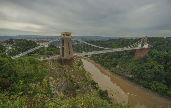 Обои картинки фото clifton suspension bridge, города, - мосты, простор