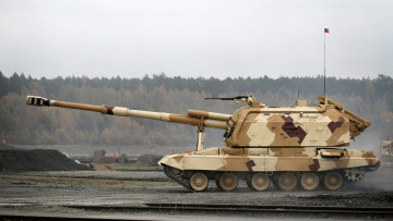 Картинка техника военная+техника установка самоходная артиллерия сау гаубица мста-с увз arms expo