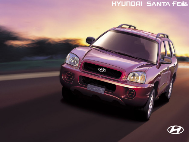 Обои картинки фото santa, fe, автомобили, hyundai