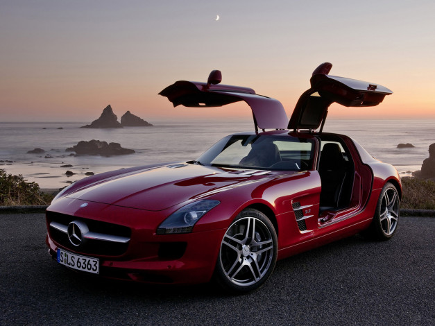 Обои картинки фото mercedes, benz, sls, amg, 2011, автомобили